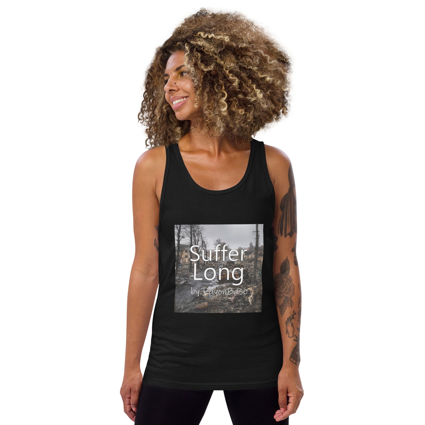 RayonBase Unisex Tank Top - SUFFER LONG Cover Art