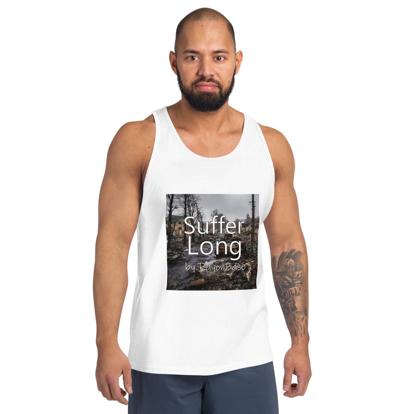 RayonBase Unisex Tank Top - SUFFER LONG Cover Art